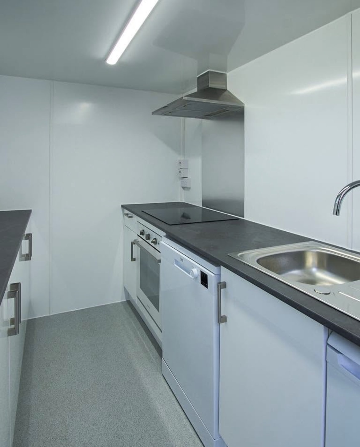 Interior of a kitchen pod